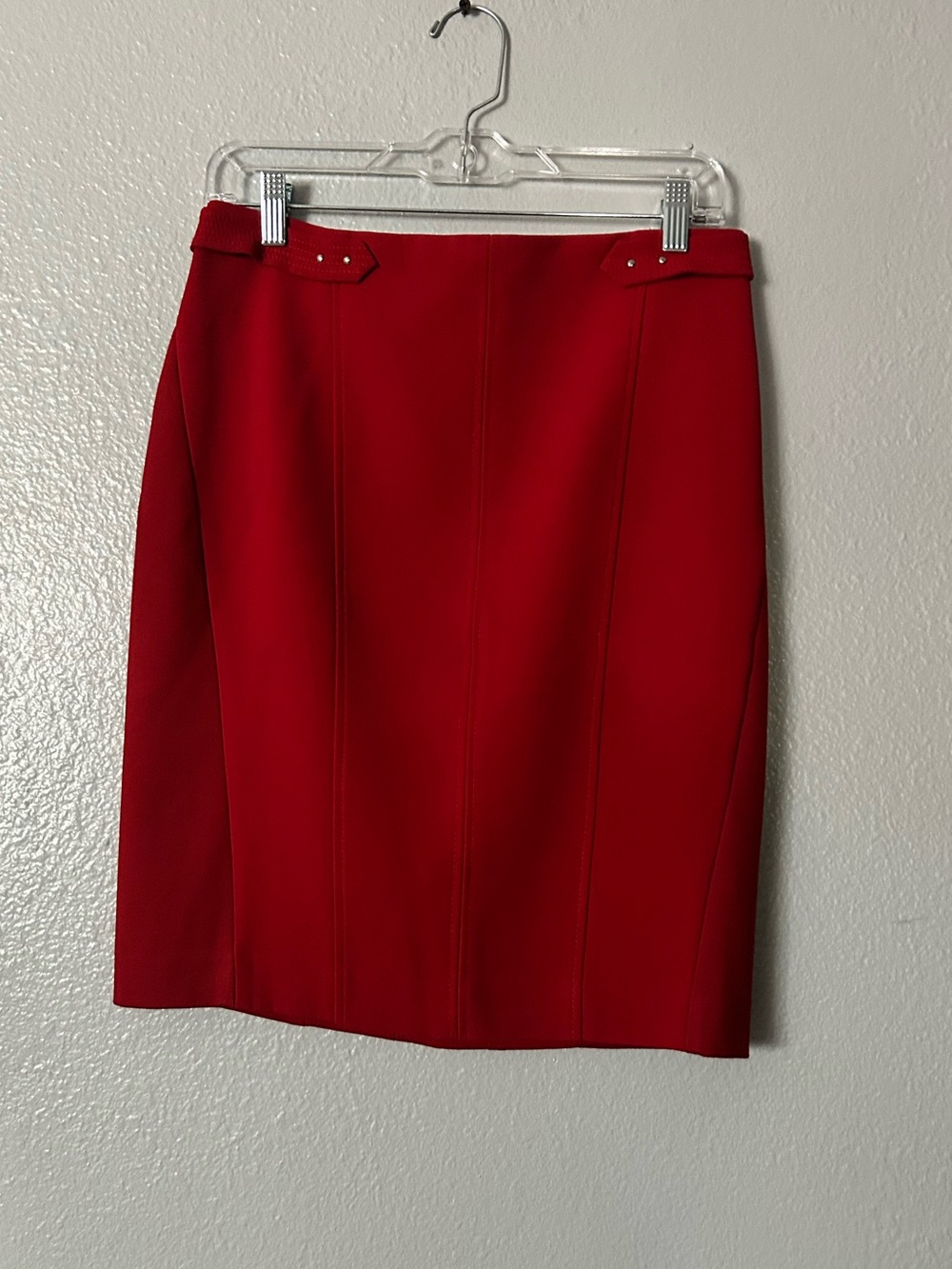 White House Black Market Red Tailored Pencil Skirt - Size 6